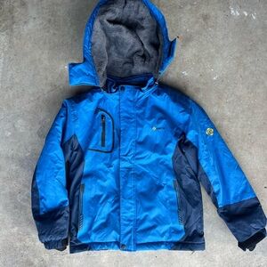Vibrant Blue Kids Puffer Jacket with Hood